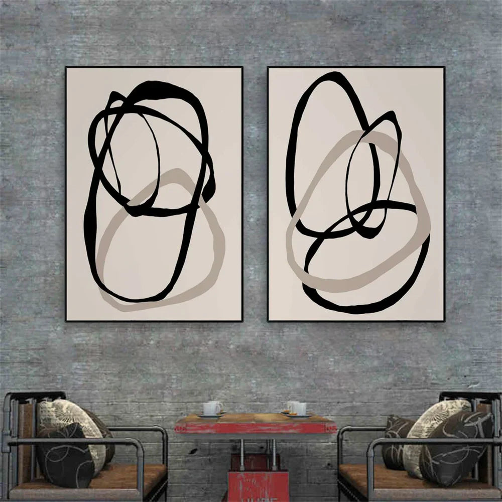 Wabi Sabi Abstract Wall Art Set of 2 #WT046