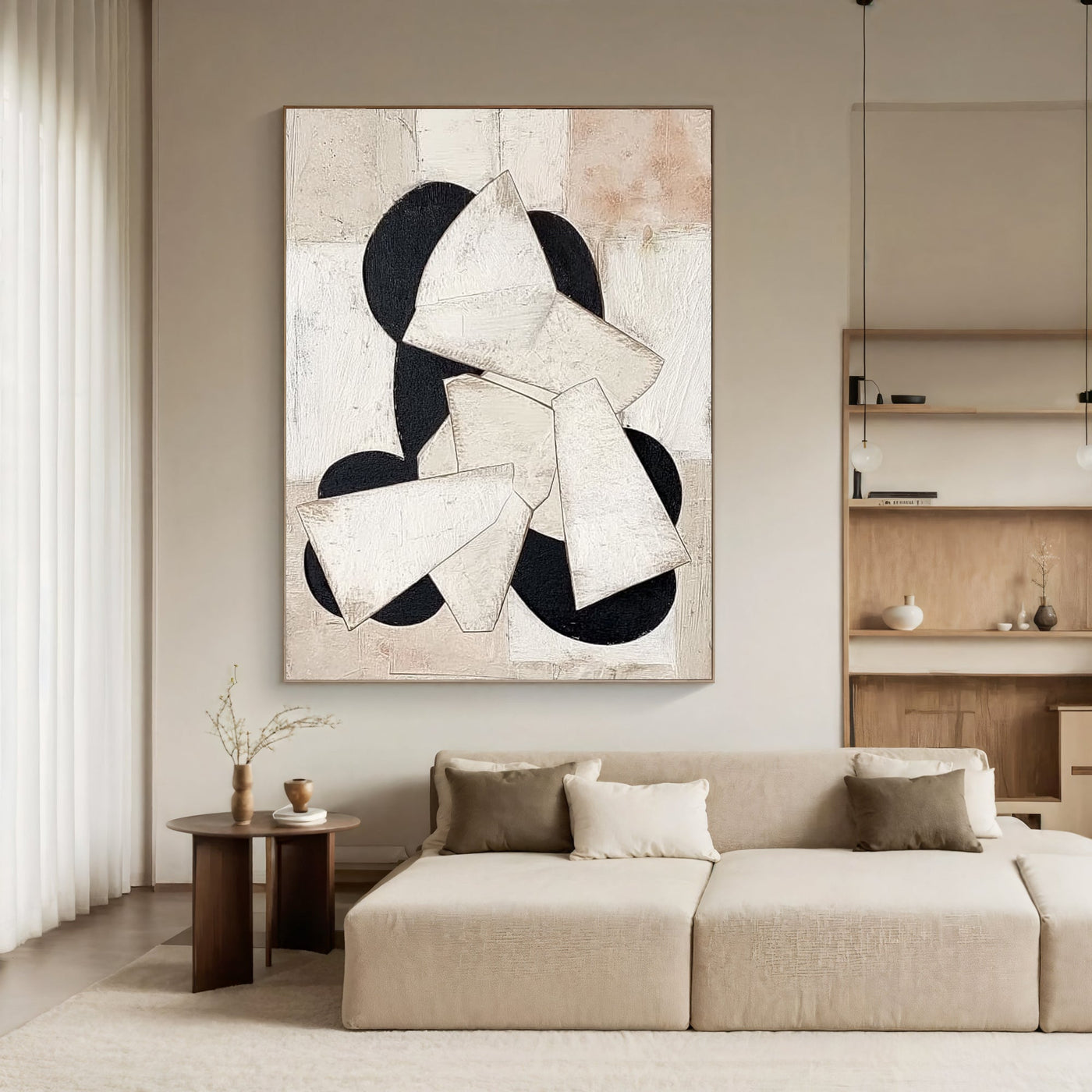 Textured Geometric Charm | Neutral Tones