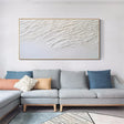 White Minimalist Textured Wall Art #MT118
