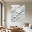 White Minimalist Textured Wall Art #MT058