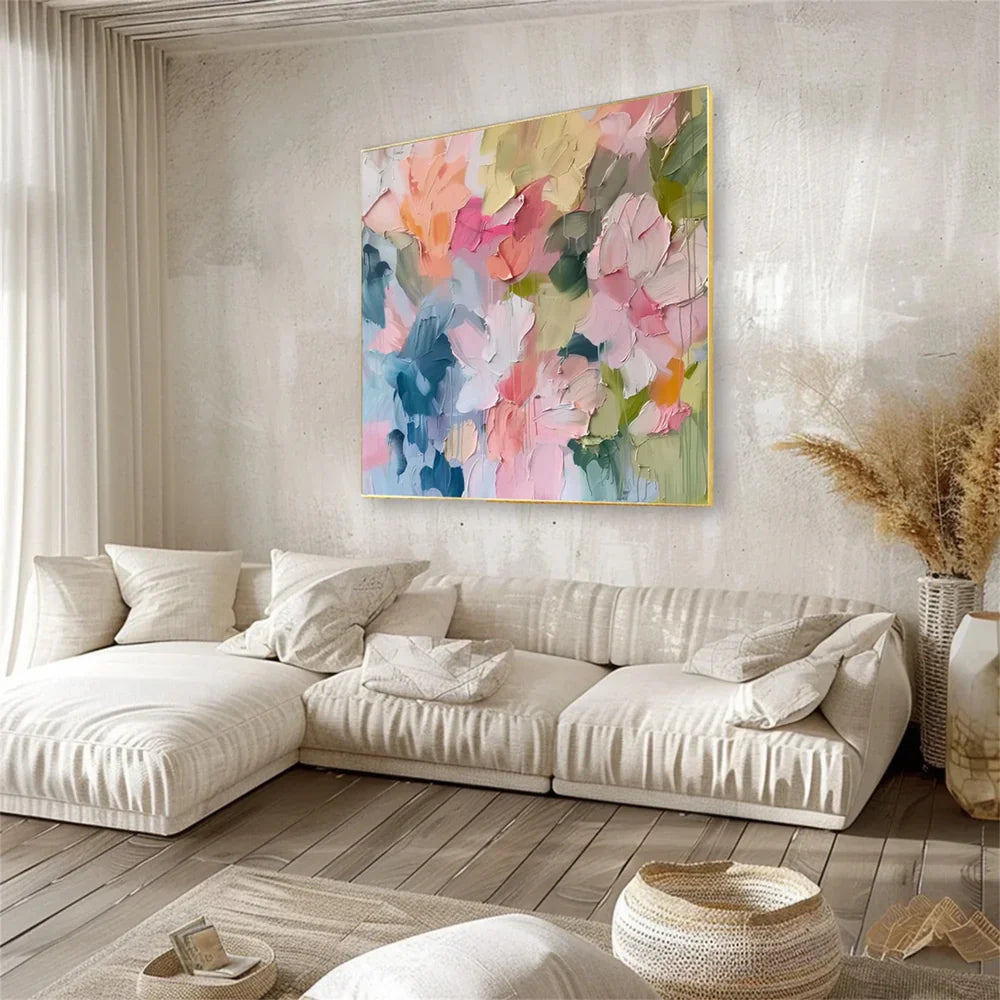Flower & Tree Textured Abstract Wall Art #SF029