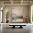 Beige and Brown Abstract Wall Art  #AT112