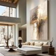 Beige and Brown Abstract Wall Art #AT048