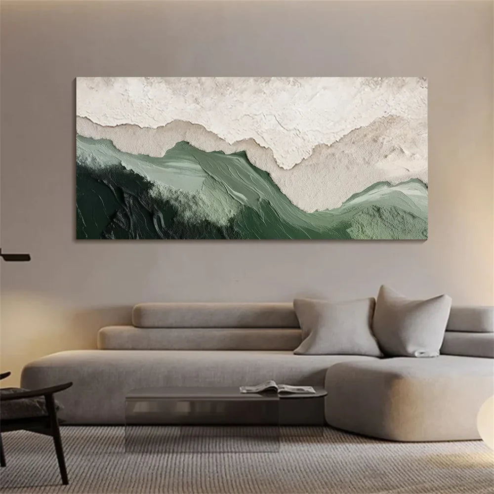 Green Abstract Texture Wall Art #AT031
