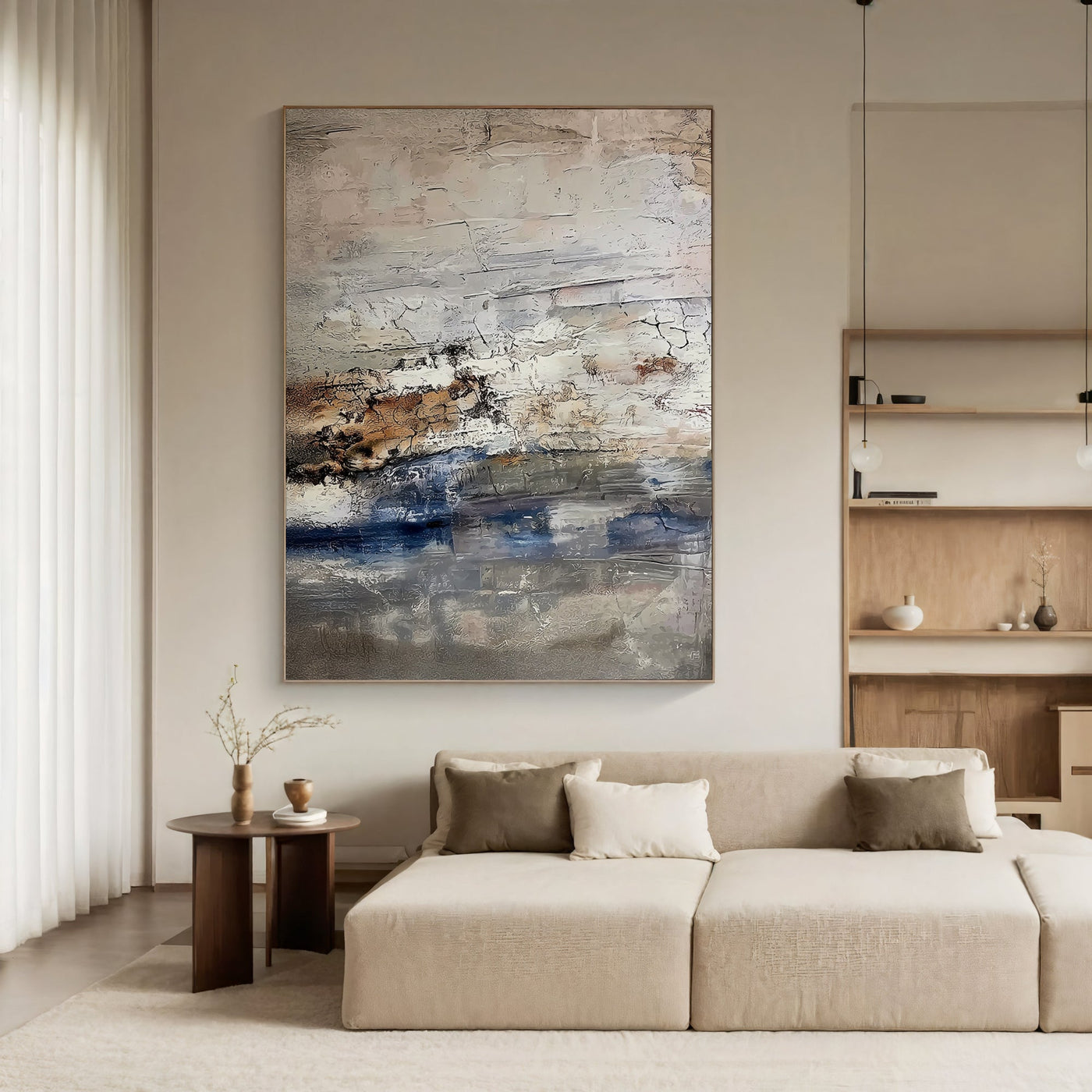 Craquelure Beige Horizons | Indigo Strata