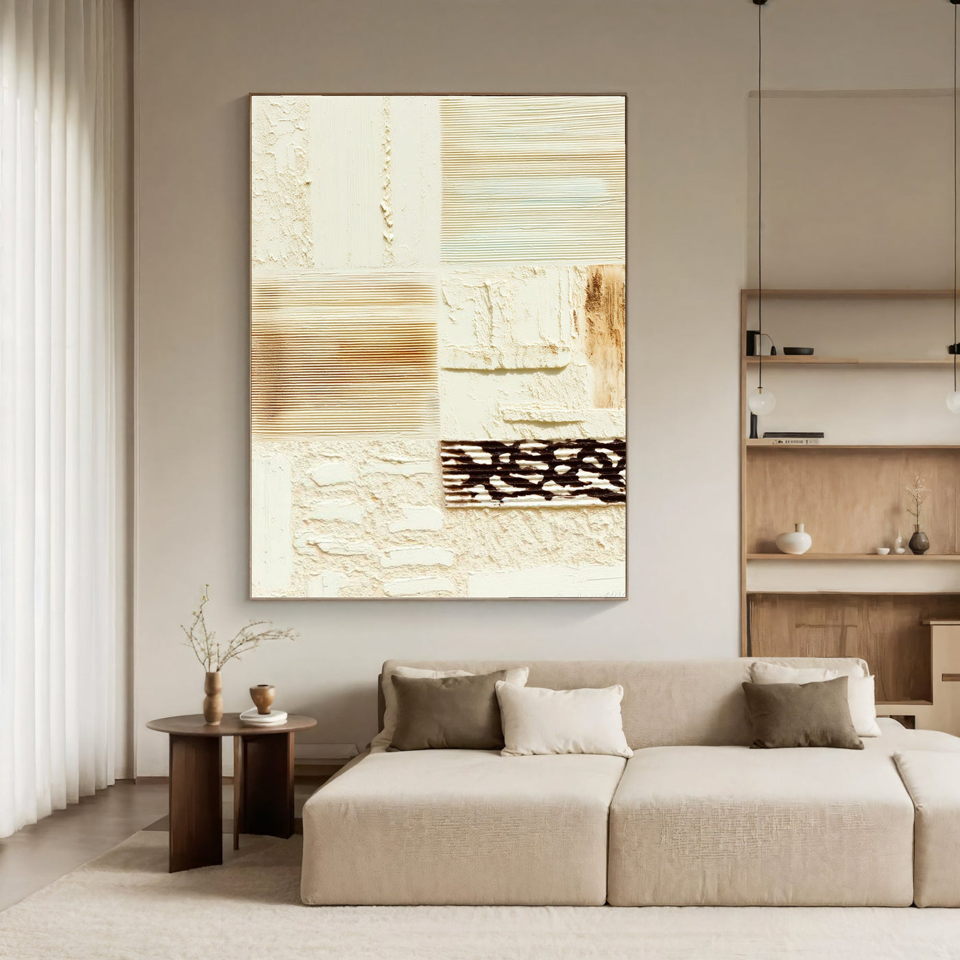 Imbricated Alabaster Segments | Umber Intarsias