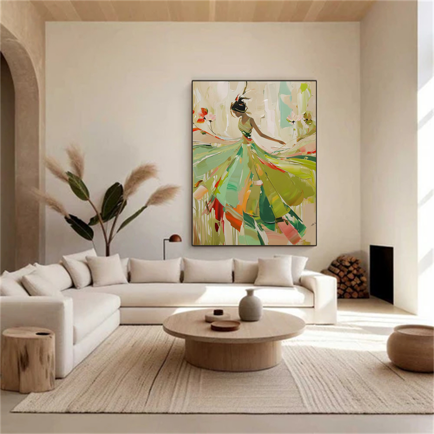 Abstract Portrait Textured Wall Art #PB020