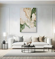 Textured Floral Impasto | Cream Verdigris