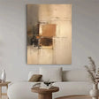 Beige and Brown Abstract Wall Art  #AT104