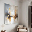 Beige and Brown Abstract Wall Art #AT044
