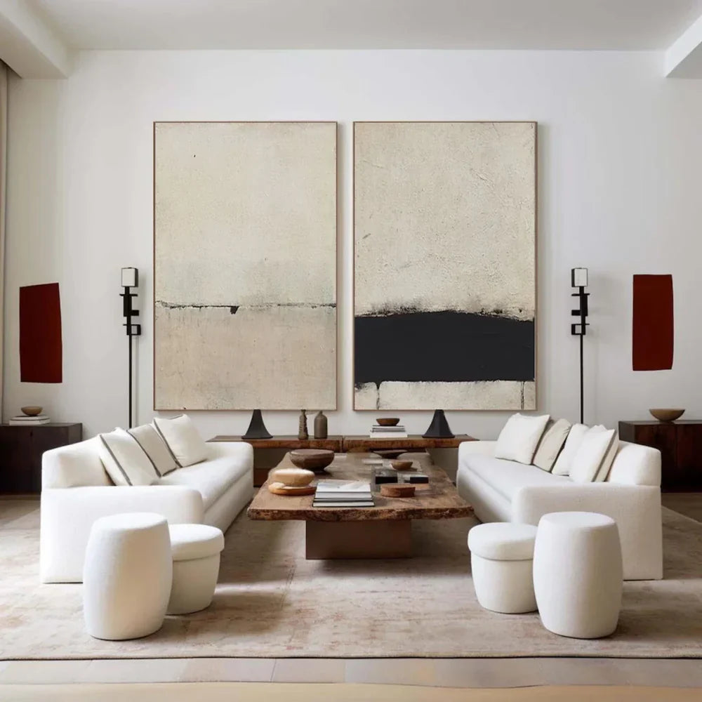 Wabi Sabi Abstract Wall Art Set of 2 #WT051