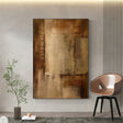 Beige and Brown Abstract Wall Art  #AT105
