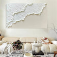 White Minimalist Textured Wall Art #MT059