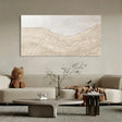 White and Beige Minimalist Textured Wall Art #MT095
