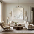 White Minimalist Textured Wall Art #MT125