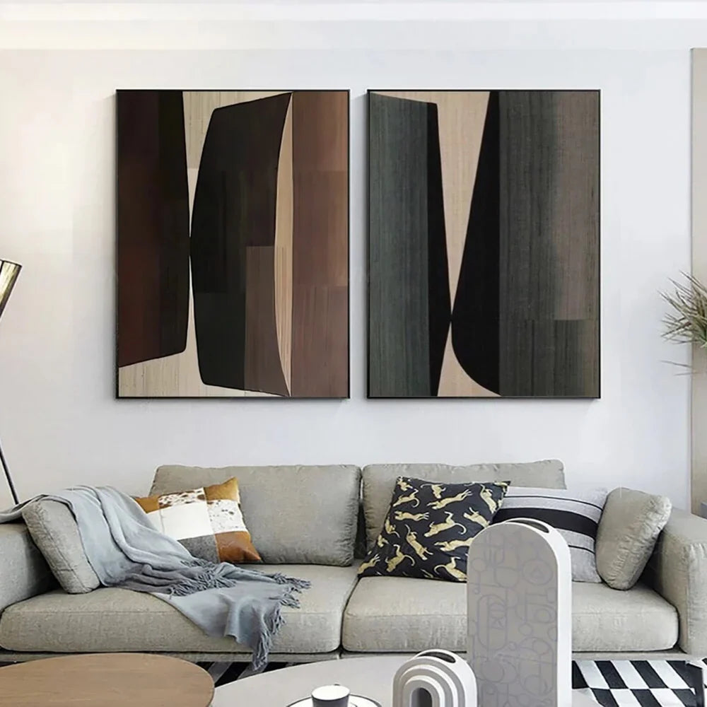 Wabi Sabi Abstract Wall Art Set of 2 #WT052