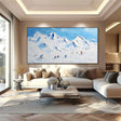 Skiing Sport Art Textured Canvas #PT036