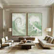 Ocean & Sky Abstract Set of 2 Wall Art #MO066