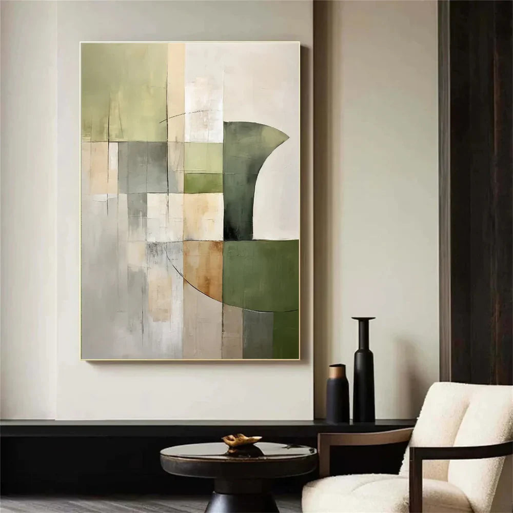 Green Abstract Wall Art  #AT066