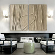 Beige and Brown Abstract Textured Wall Art Set Of 2 #AT041