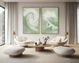 Ocean & Sky Abstract Set of 2 Wall Art #MO058
