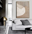 Beige and Brown Abstract Texture Wall Art #AT016