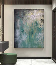 Green Abstract Texture Wall Art  #AT063