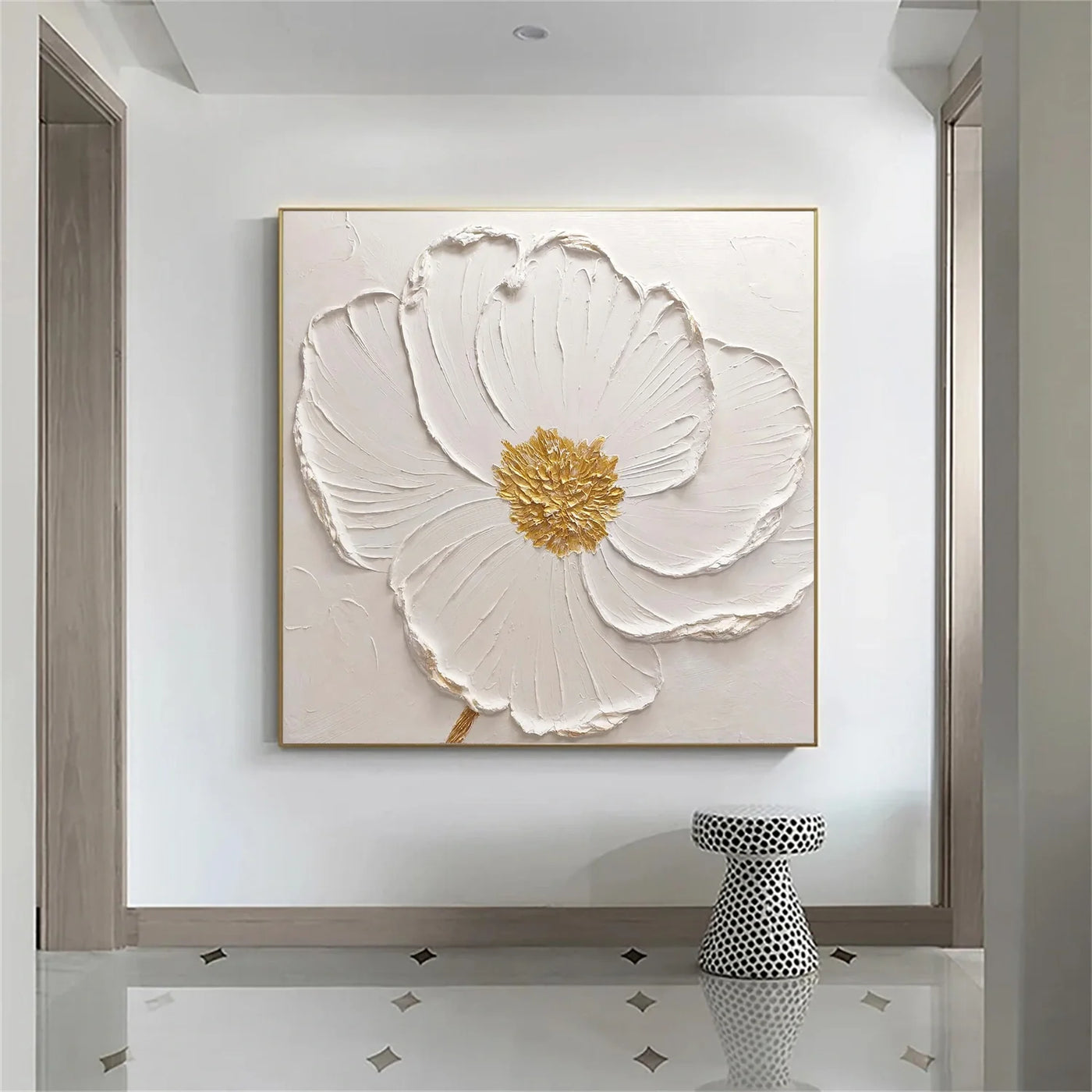 Flower & Tree Textured Abstract Wall Art #SF045