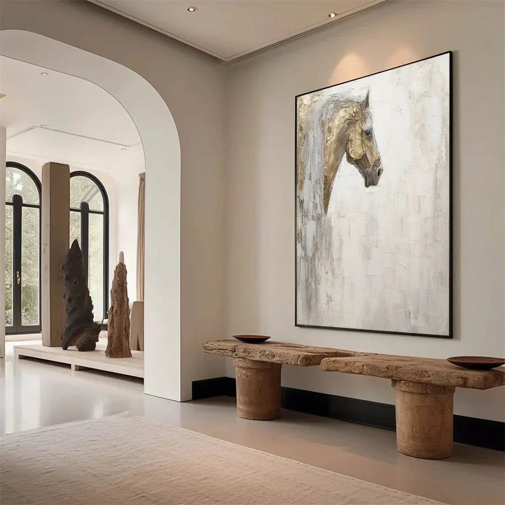 Abstract Horse Animal Textured Wall Art #DL008