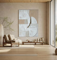 Textured Minimalist Opulence | Neutral Circle