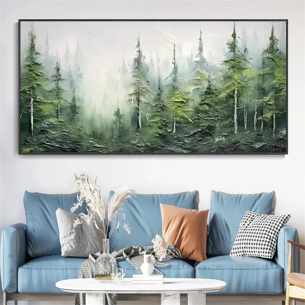 Flower & Tree Textured Abstract Wall Art #SF026