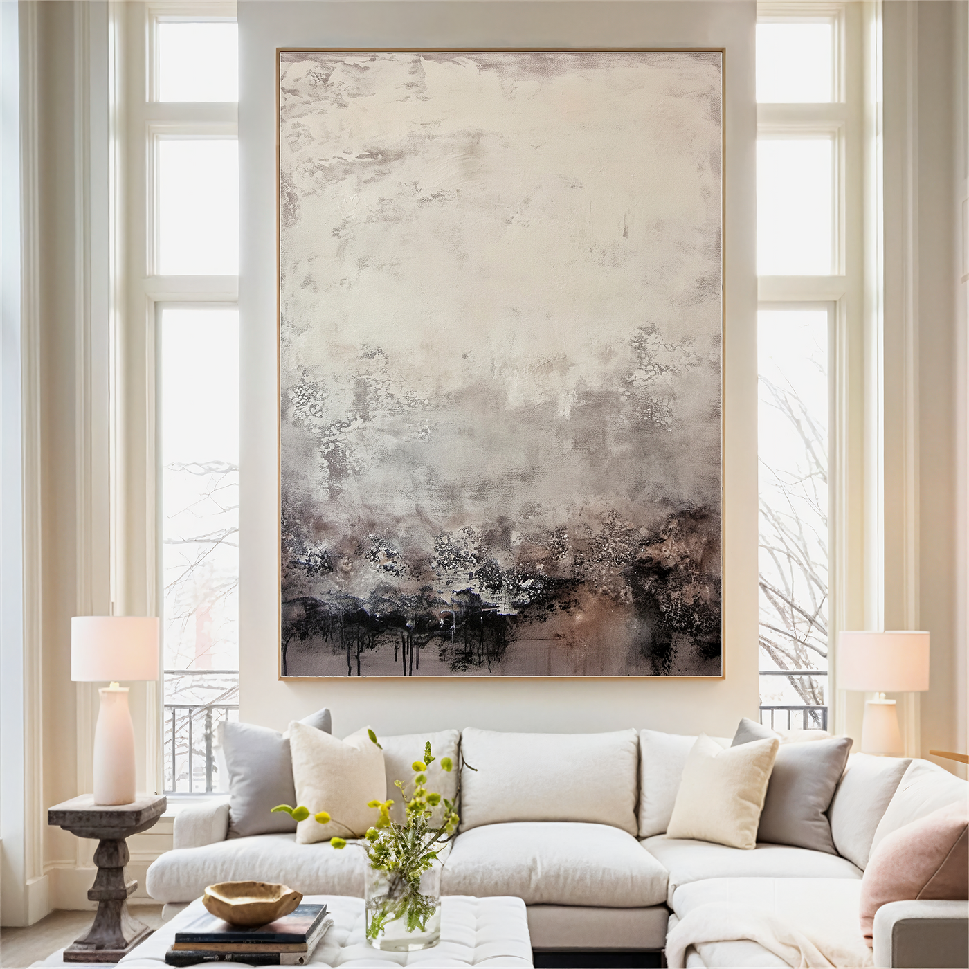 Textured Misty Sophistication | Grey Beige