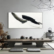 Black and White Minimalist Textured Wall Art #MT114