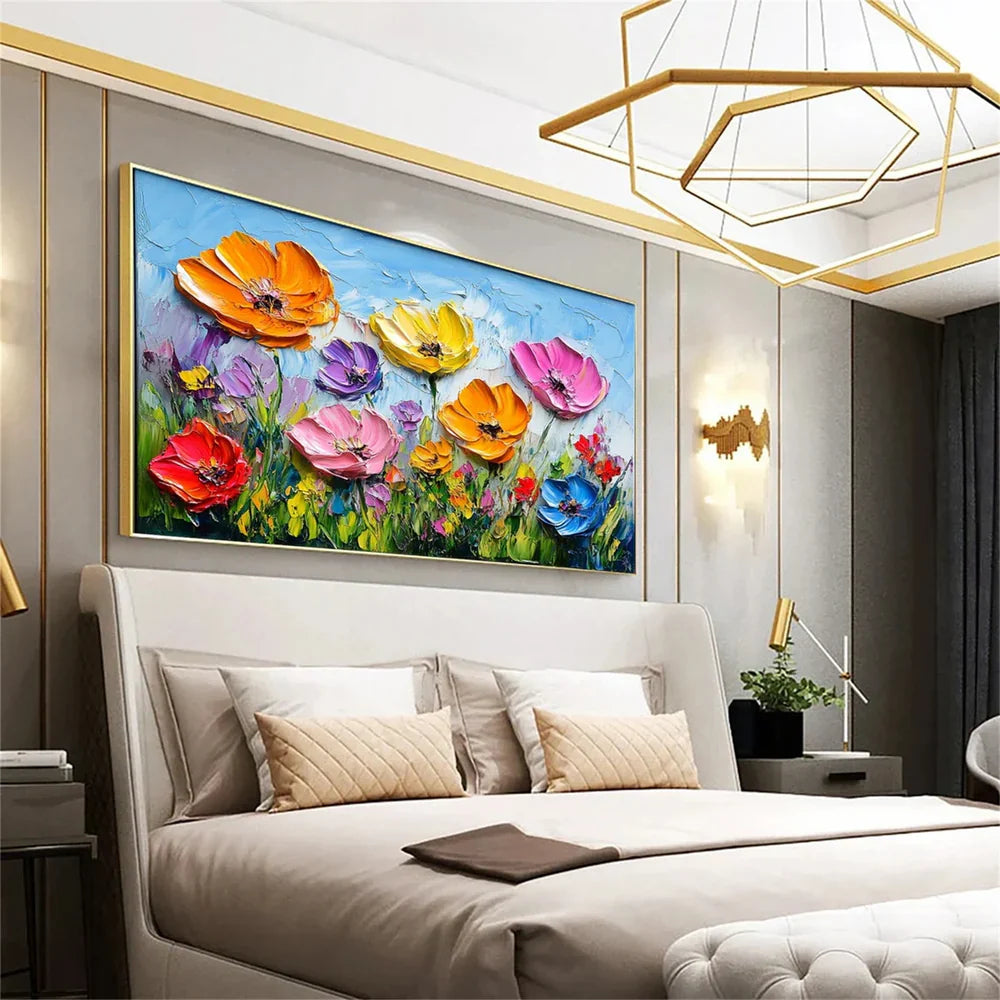Flower & Tree Textured Abstract Wall Art #SF039