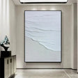 White Minimalist Textured Wall Art #MT116