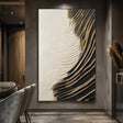 Black and White Minimalist Textured Wall Art #MT111