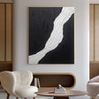 Black and White Minimalist Textured Wall Art #MT033