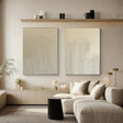 Beige and Brown Abstract Textured Wall Art Set Of 2 #AT082