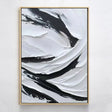 Black and White Minimalist Textured Wall Art #MT101