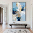 Textured Floral Azure | Gilded Bloom