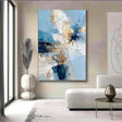 Textured Floral Azure | Gilded Bloom