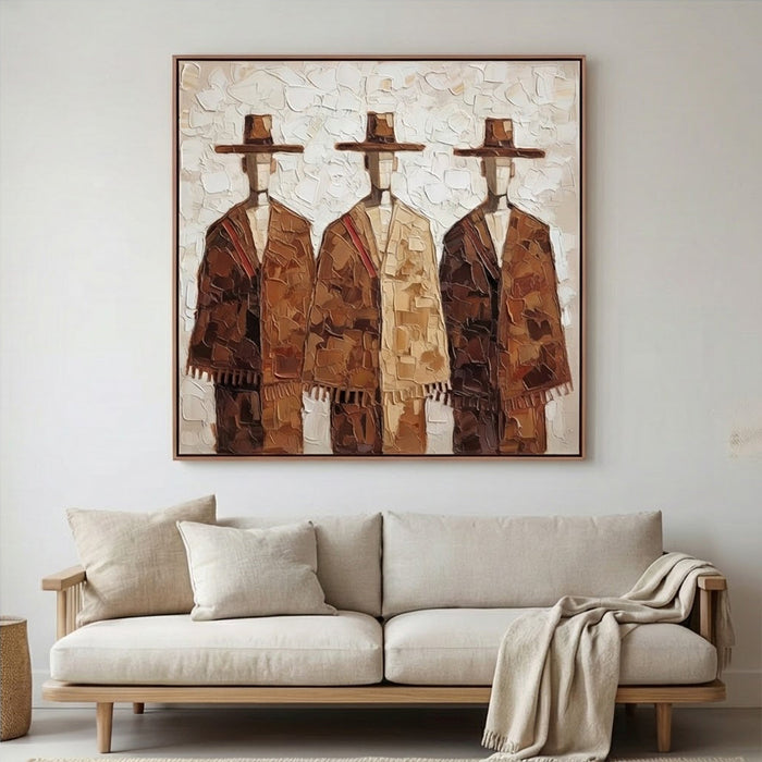 Textured Rustic Trio | Hat Silhouettes
