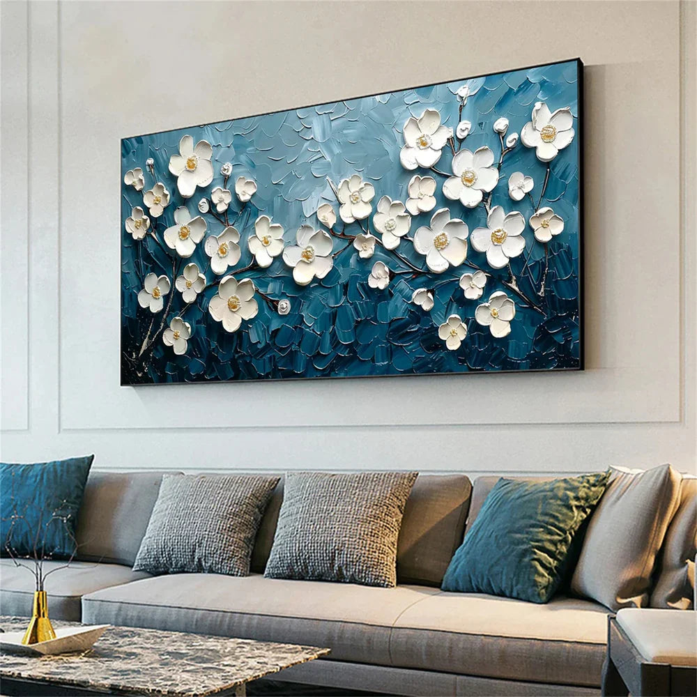 Flower & Tree Textured Abstract Wall Art #SF024