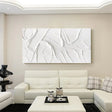 White Minimalist Textured Wall Art #MT060