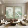 Ocean & Sky Abstract Set of 2 Wall Art #MO058