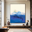 Textured Azure Opulence | Blue White