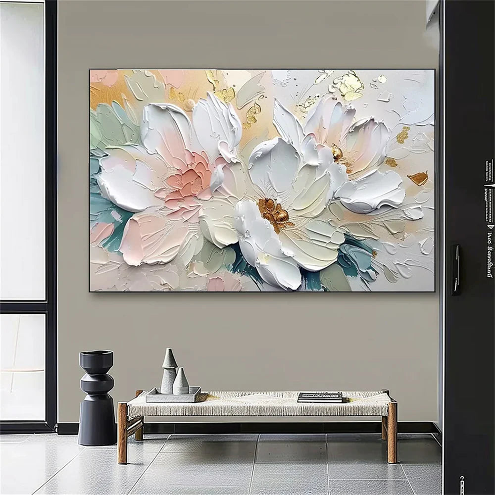 Flower & Tree Textured Abstract Wall Art #SF034