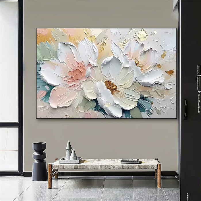 Flower & Tree Textured Abstract Wall Art #SF034