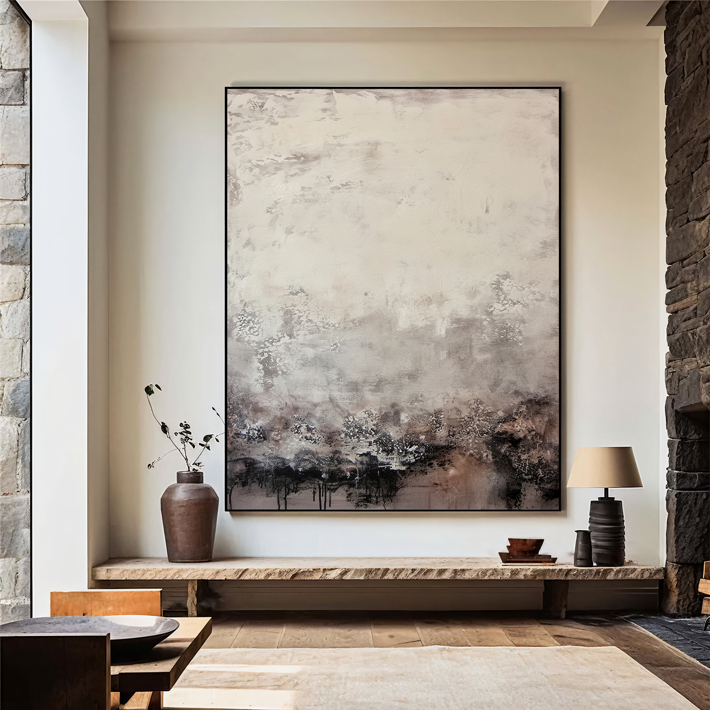 Textured Misty Sophistication | Grey Beige