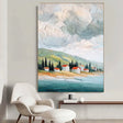 Textured Aegean Vestige | Crepuscular Hues